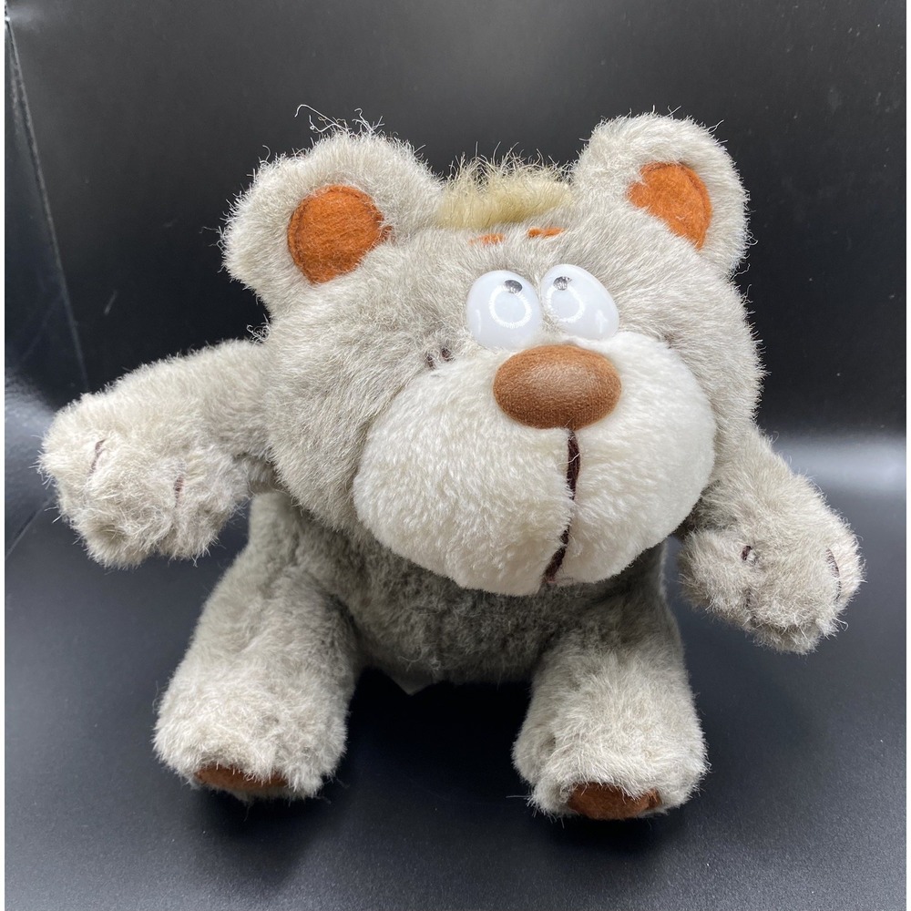 Vtg Knickerbocker Lazy Bear Teddy Stuffed 10" Plush Bandai 1981 Looking Up